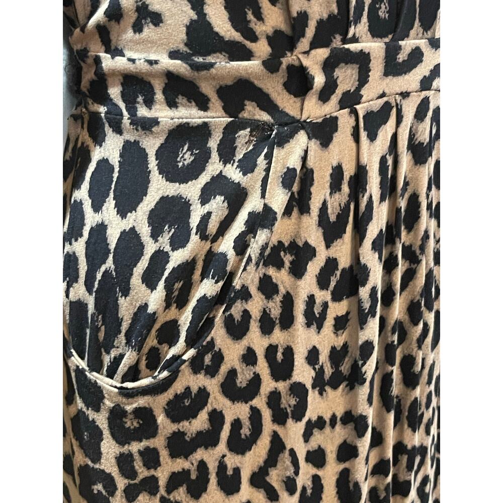 Zara Basics Leopard Print Short Sleeves Dress Siz… - image 5